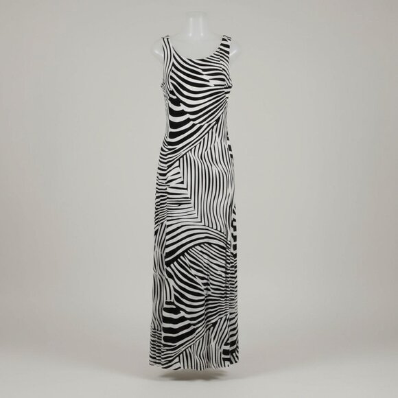 Chico's Black and White Zebra Print Maxi Dress Large - Picture 1 of 7